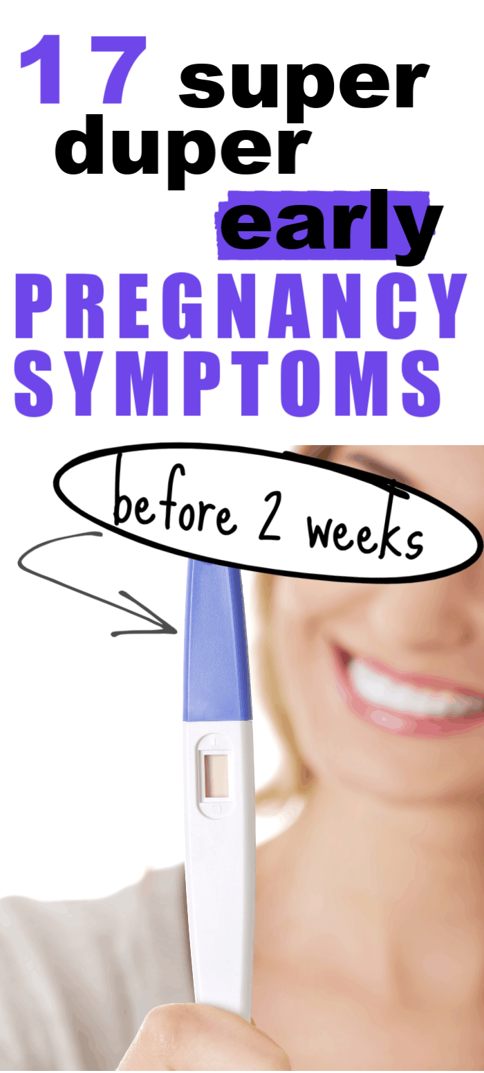 Earliest symptoms very the pregnancy 14 Very