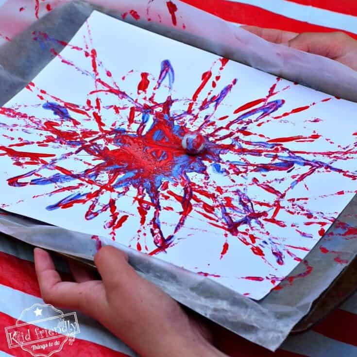 Image for Fireworks Marble Painting Craft Easy and Fun Activity for Kids
