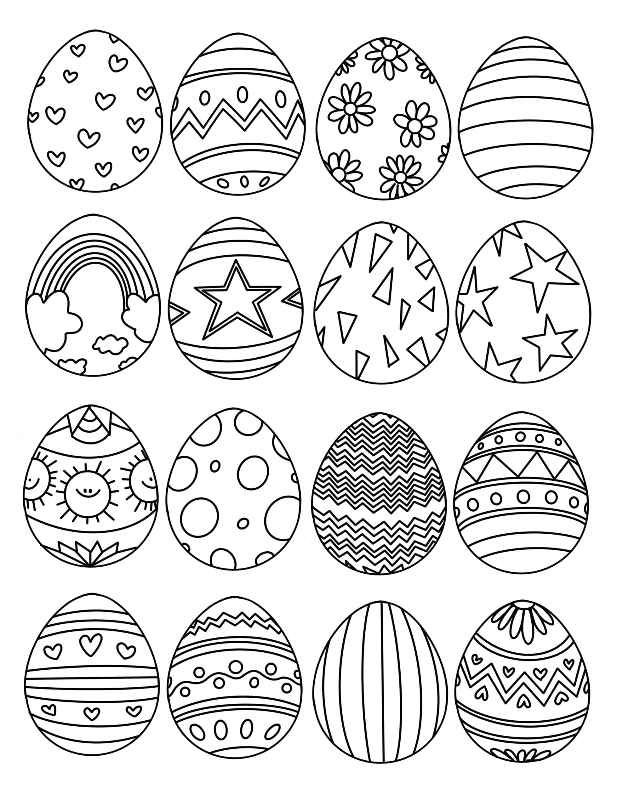 Cute Free Printable Easter Coloring Pages {for preschooler, toddlers ...