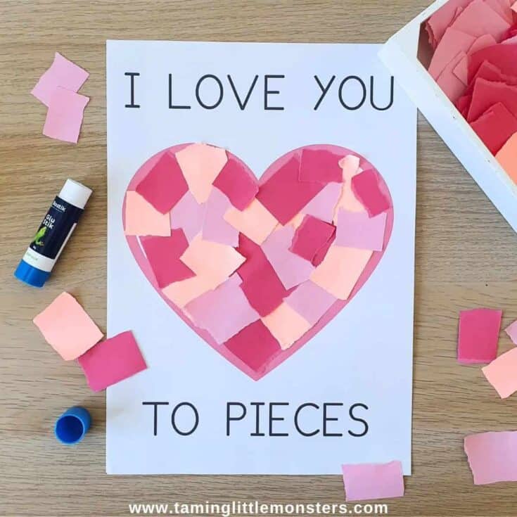 Image for I Love You To Pieces Valentine’s Day Craft for Kids