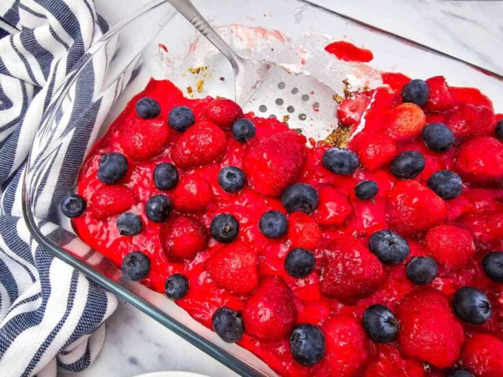Strawberry Blueberry Pretzel Salad