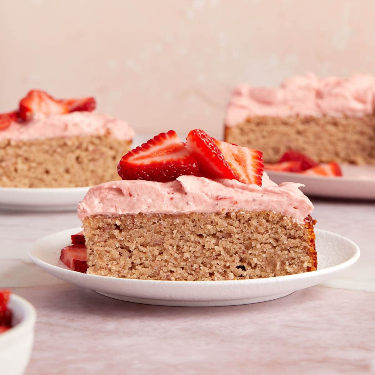 Almond Flour Strawberry Cake