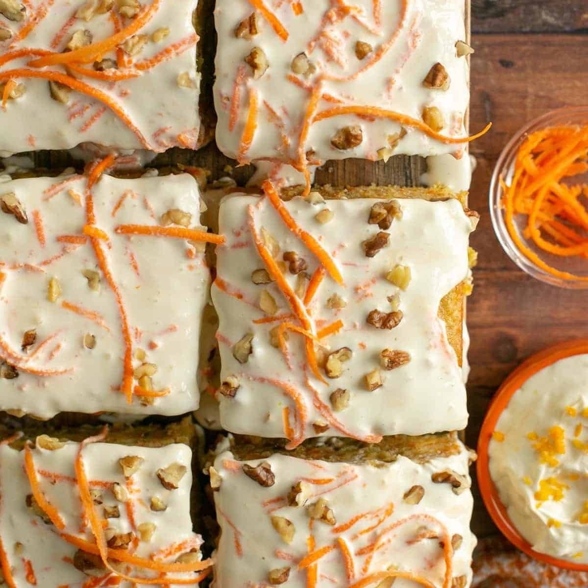 American Carrot Cake With Orange Mascarpone Cream