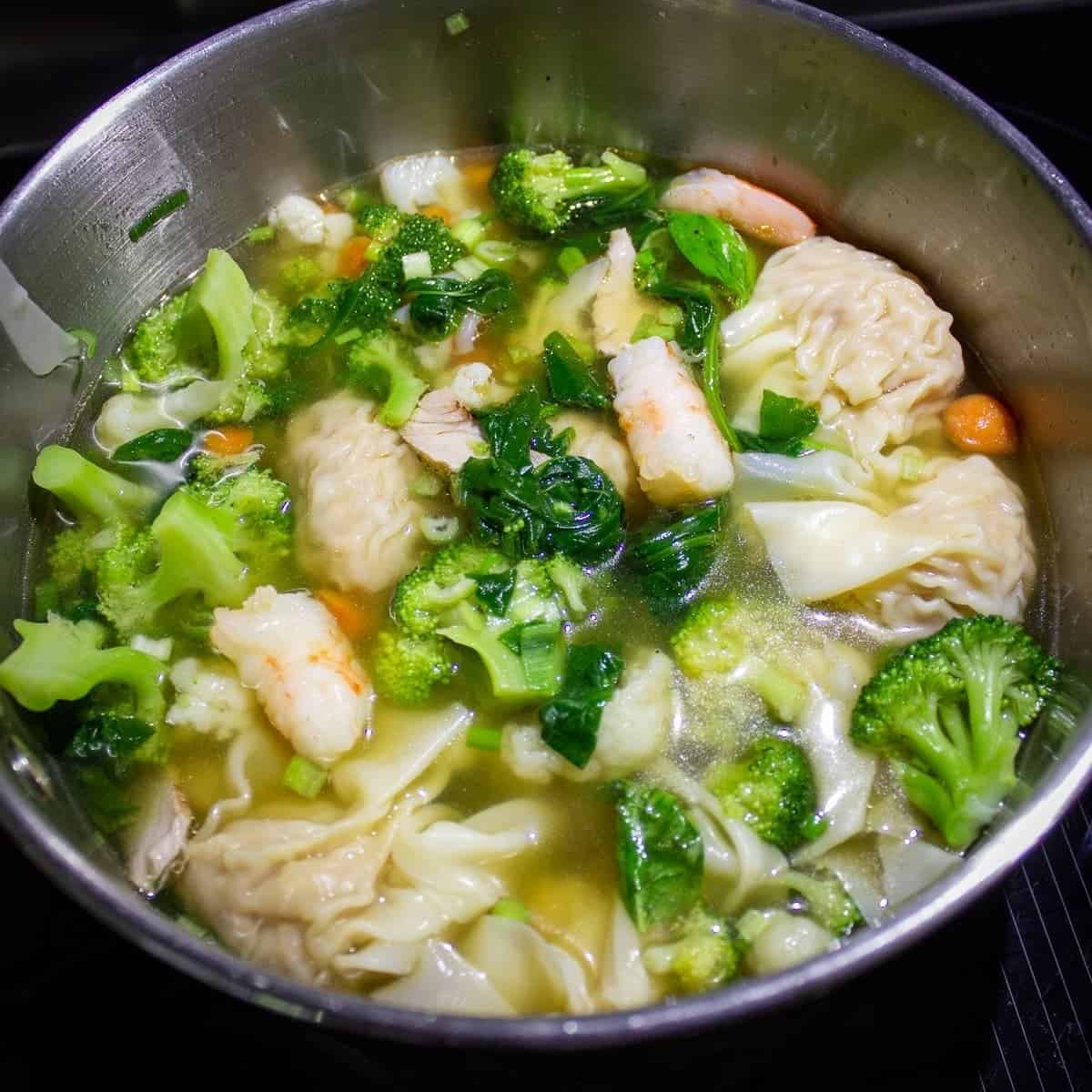 Asian Wonton Vegetable Soup