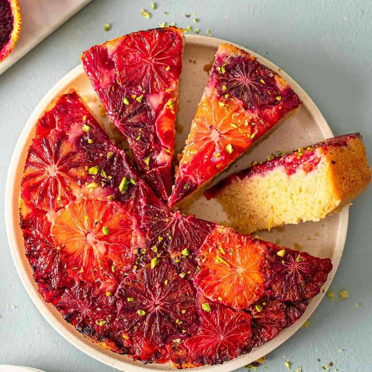 Blood Orange Almond And Syrup Cake