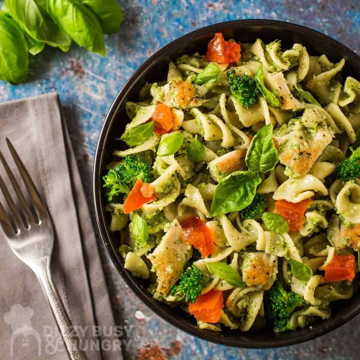 Broccoli Pesto Chicken Noodles
