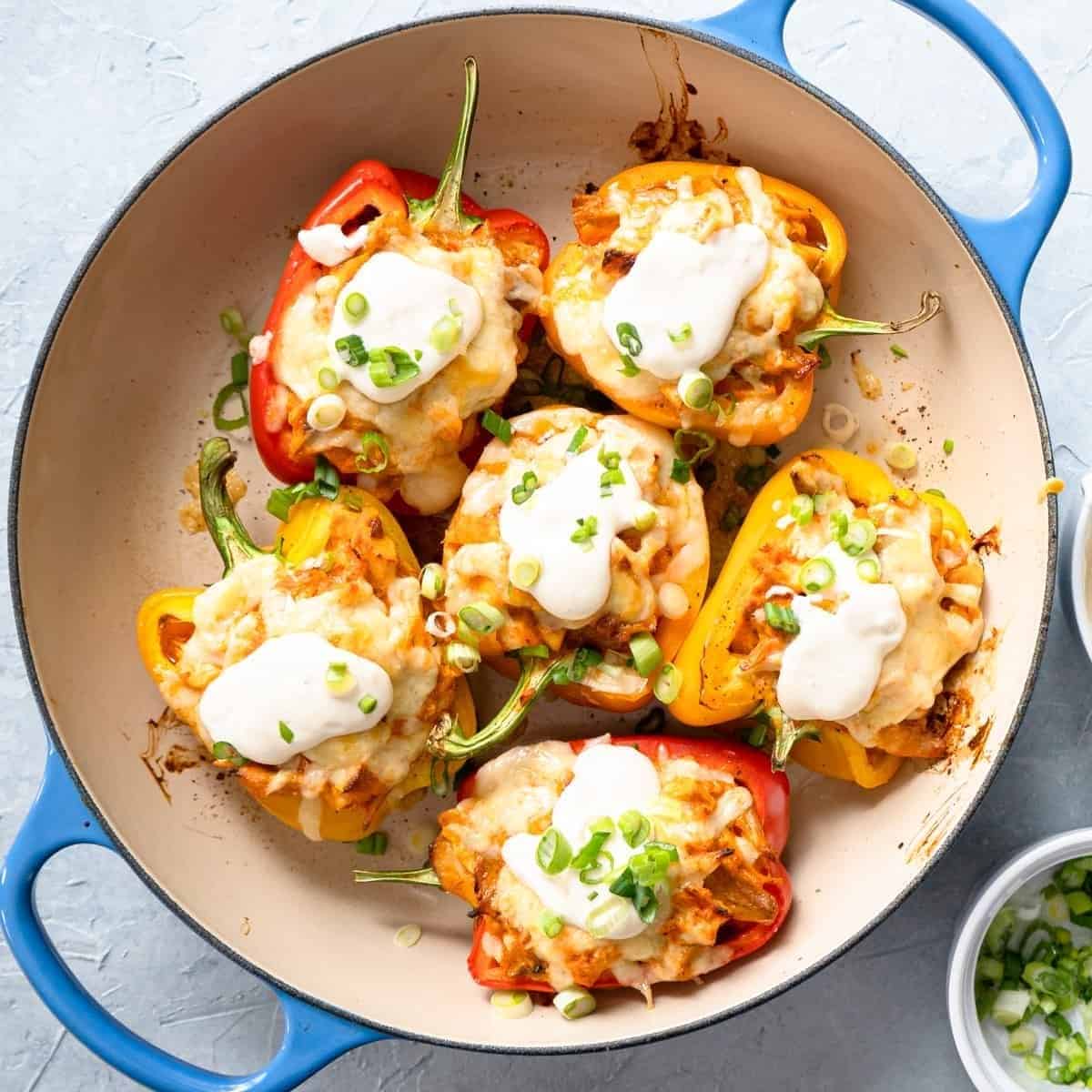 Buffalo Chicken Stuffed Peppers