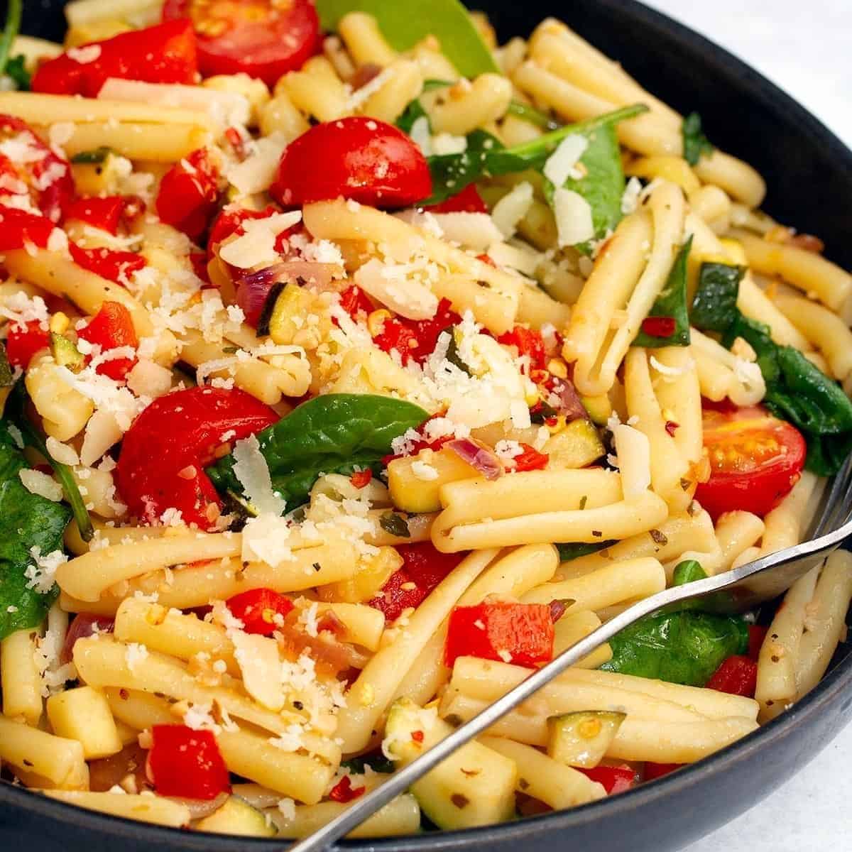 Casarecce Pasta With Summer Vegetables