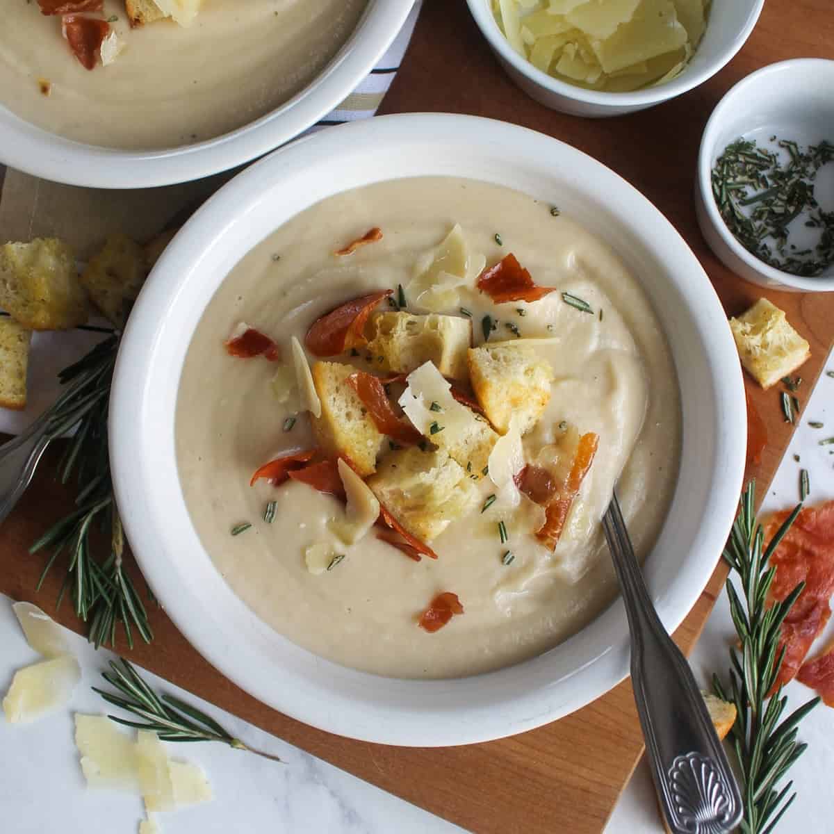 Cauliflower White Bean Soup