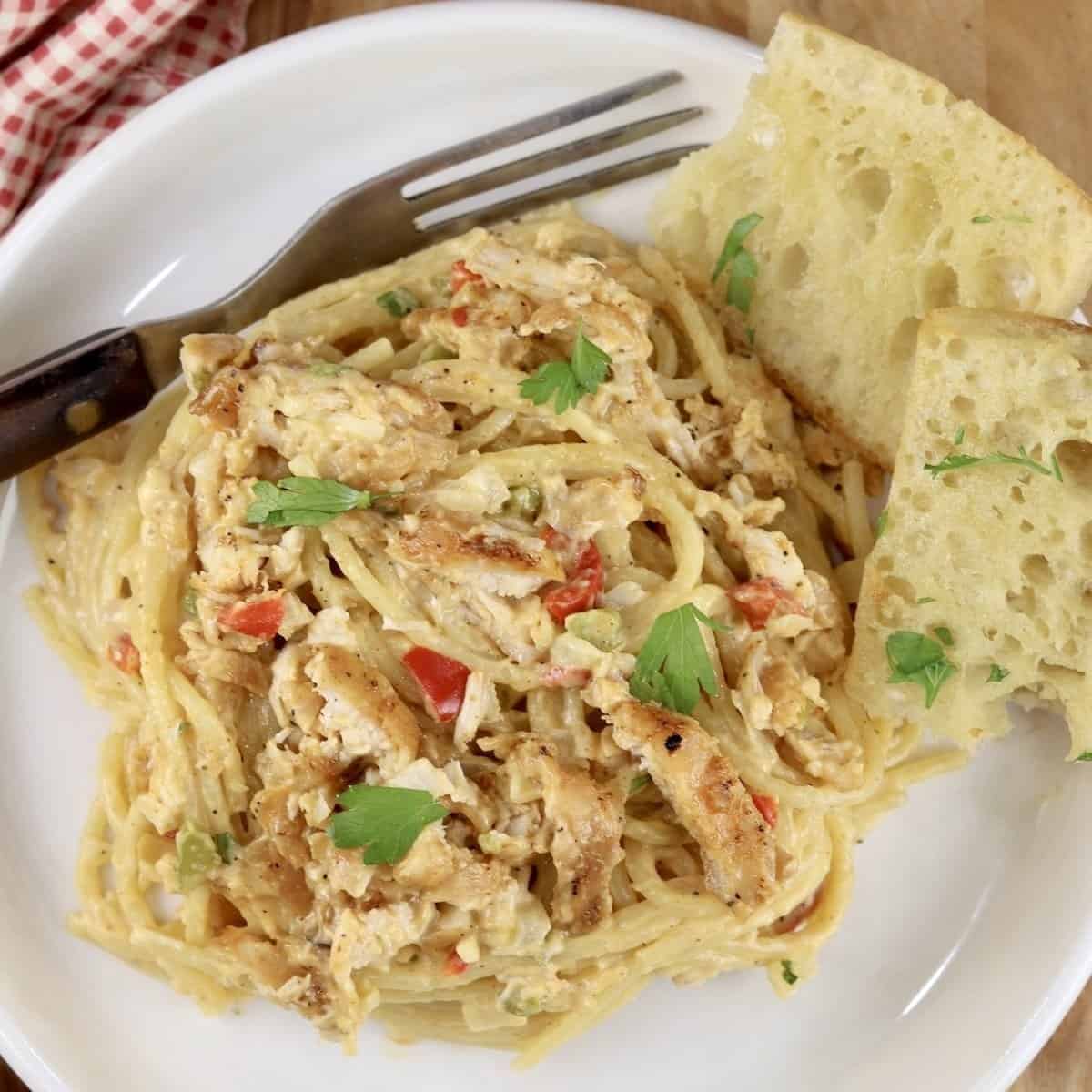 Cheesy Chicken Spaghetti