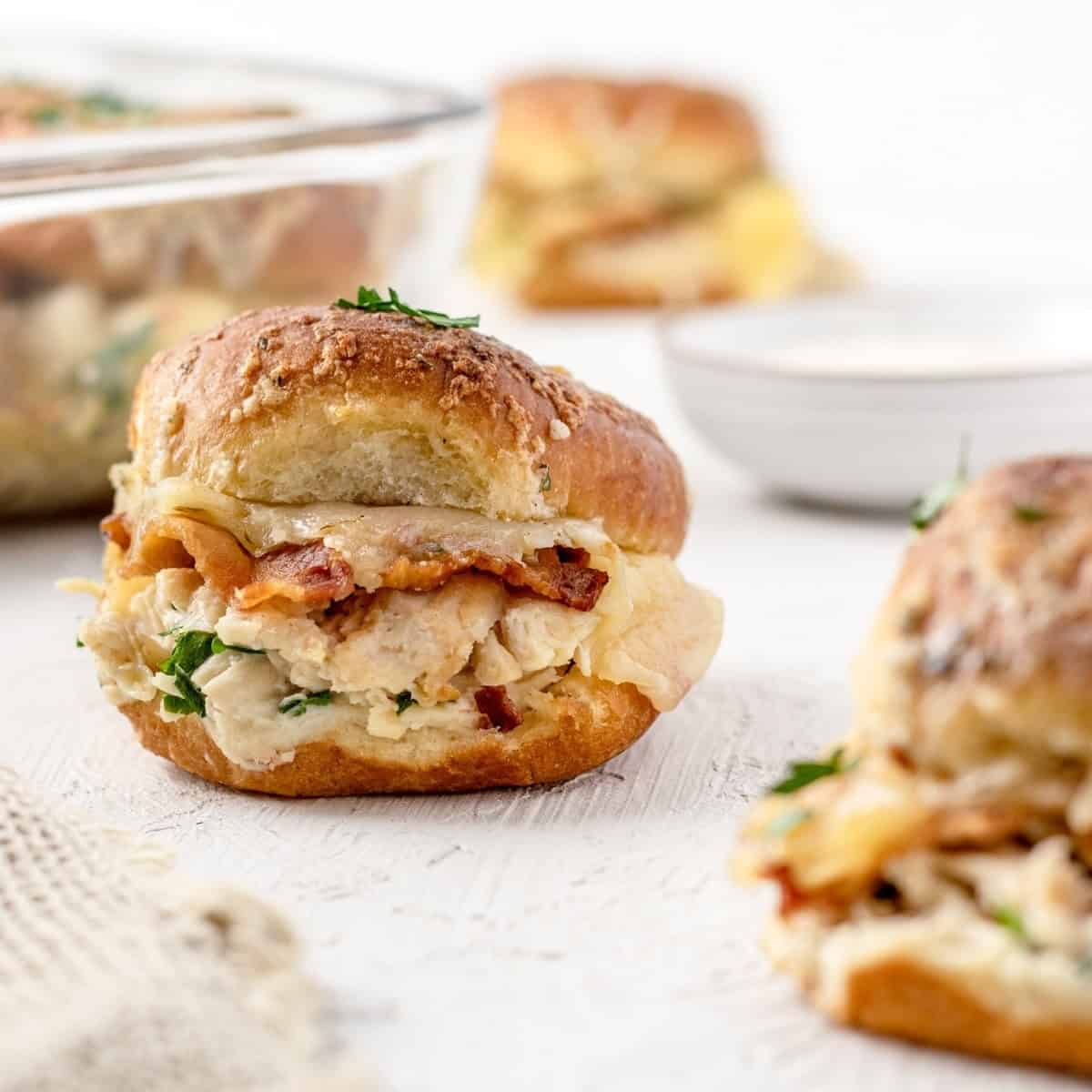 Chicken Bacon Ranch Sliders