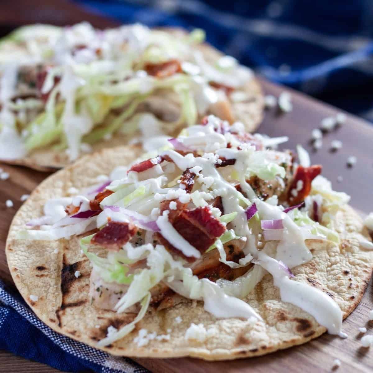 Chicken Bacon Ranch Tacos