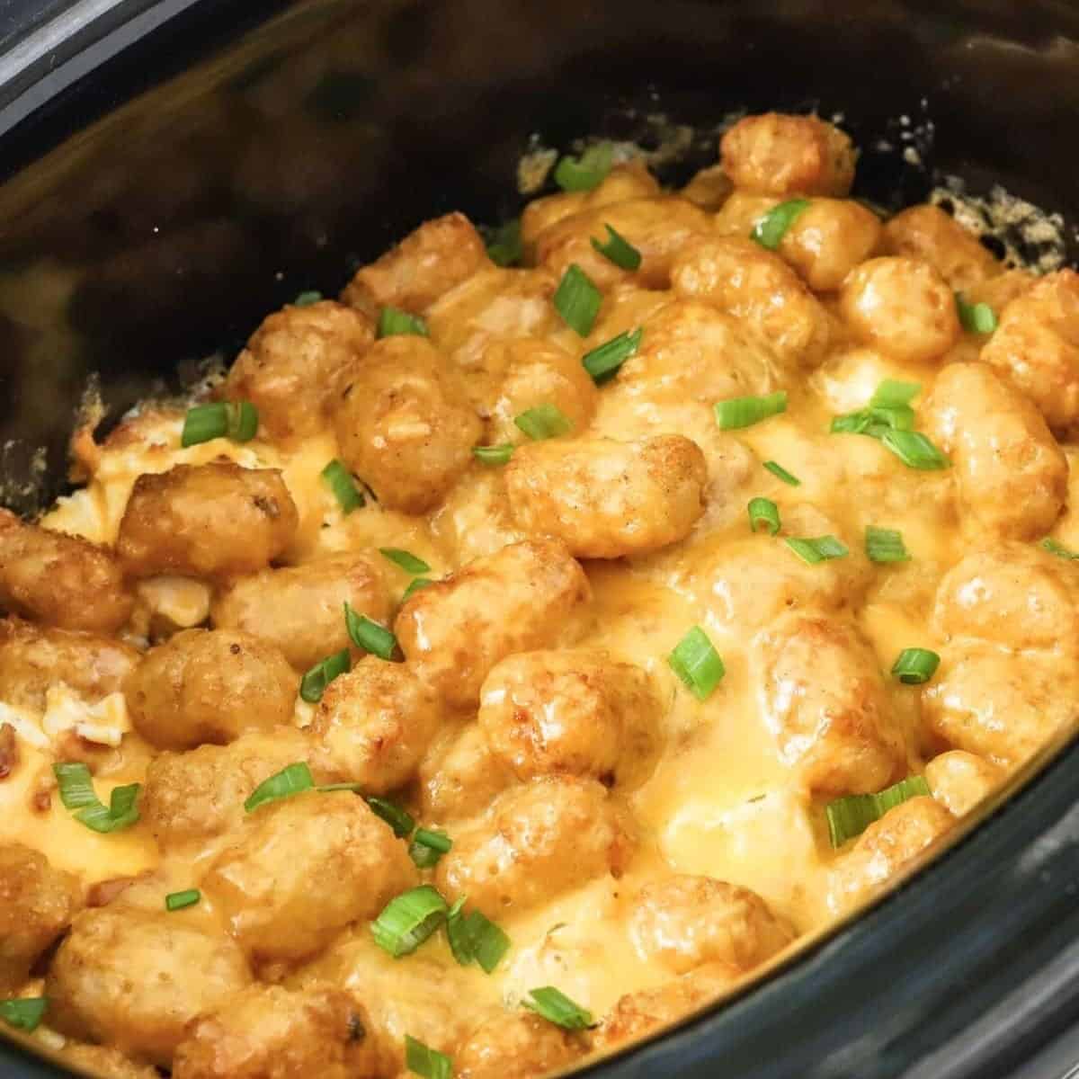 Crock Pot Chicken Bacon Ranch Tater Tot Casserole