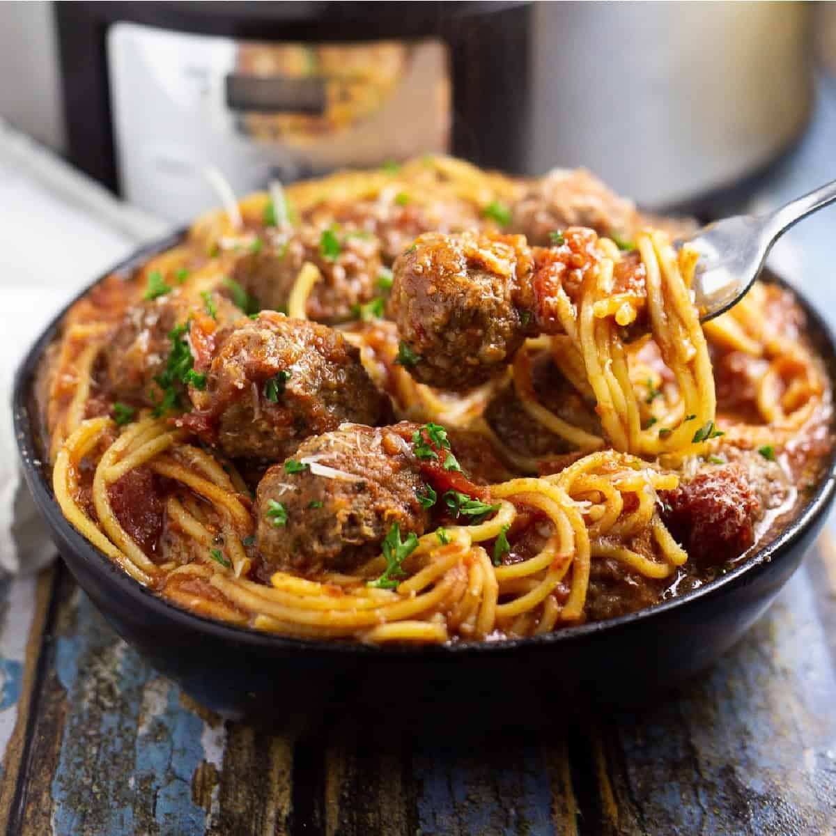 Crockpot Spaghetti And Meatballs
