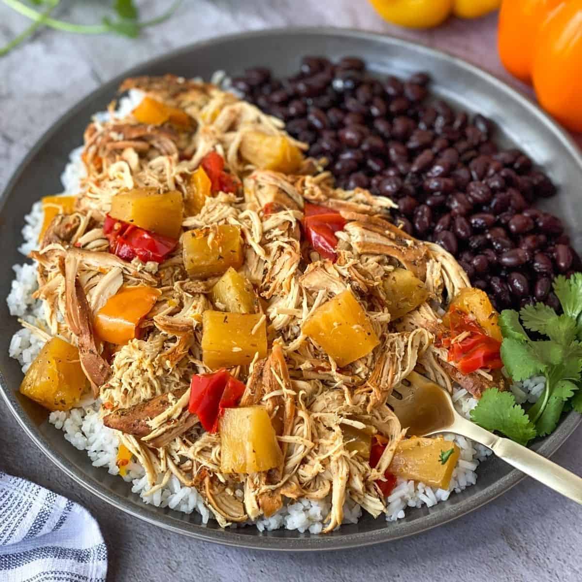 Easy Slow Cooker Caribbean Jerk Chicken