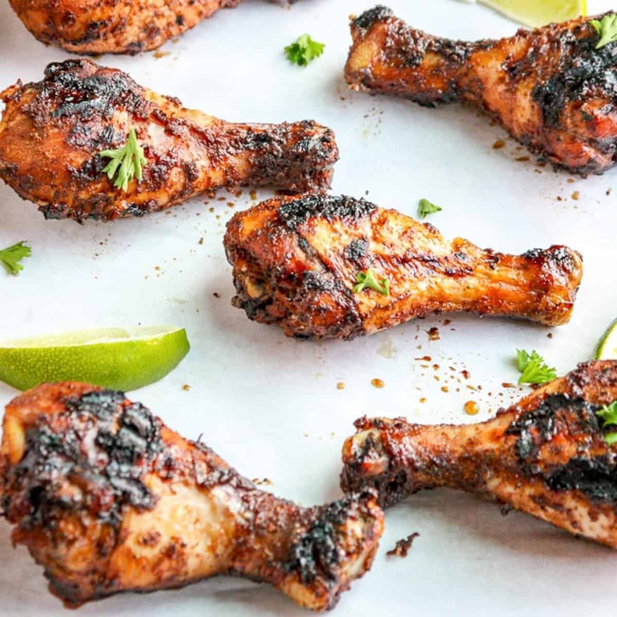 Grilled Jerk Chicken Drumsticks Grilled Jerk Chicken Drumsticks