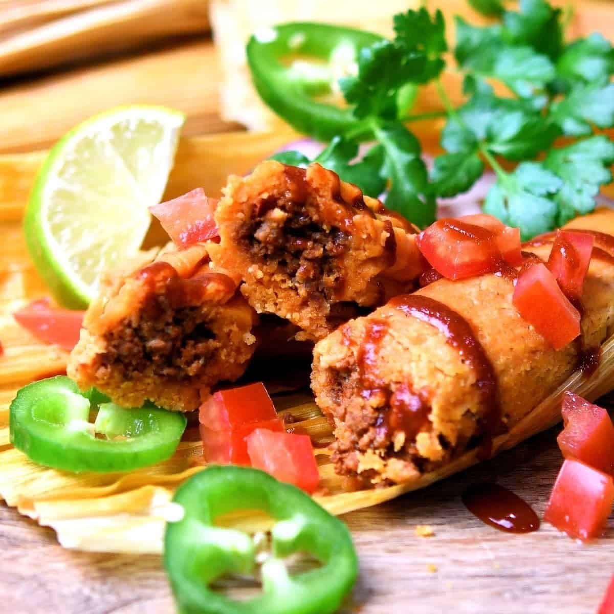 Homemade Chorizo Tamales With Ground Beef