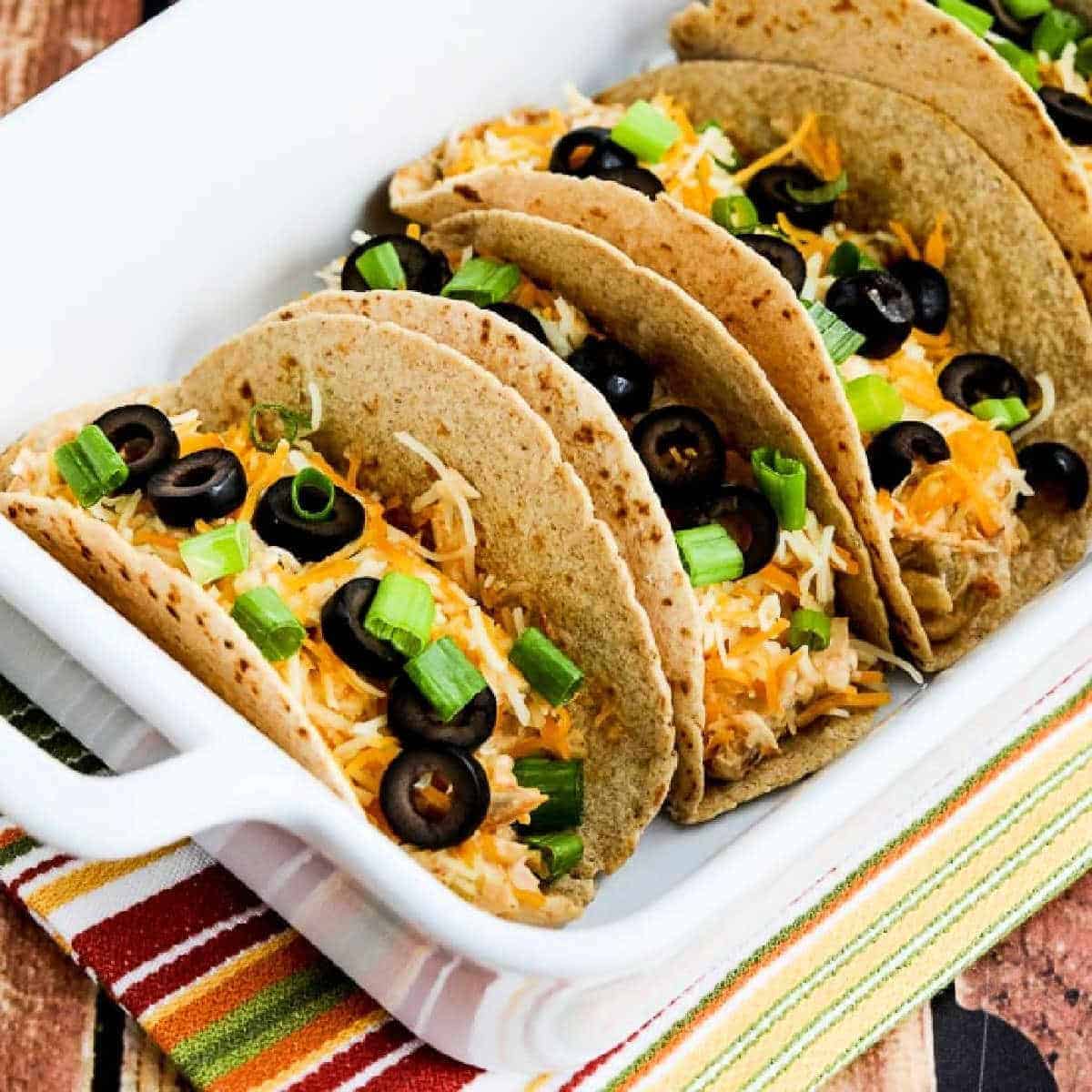 Instant Pot Slow Cooker Low Carb Cheesy Chicken Tacos