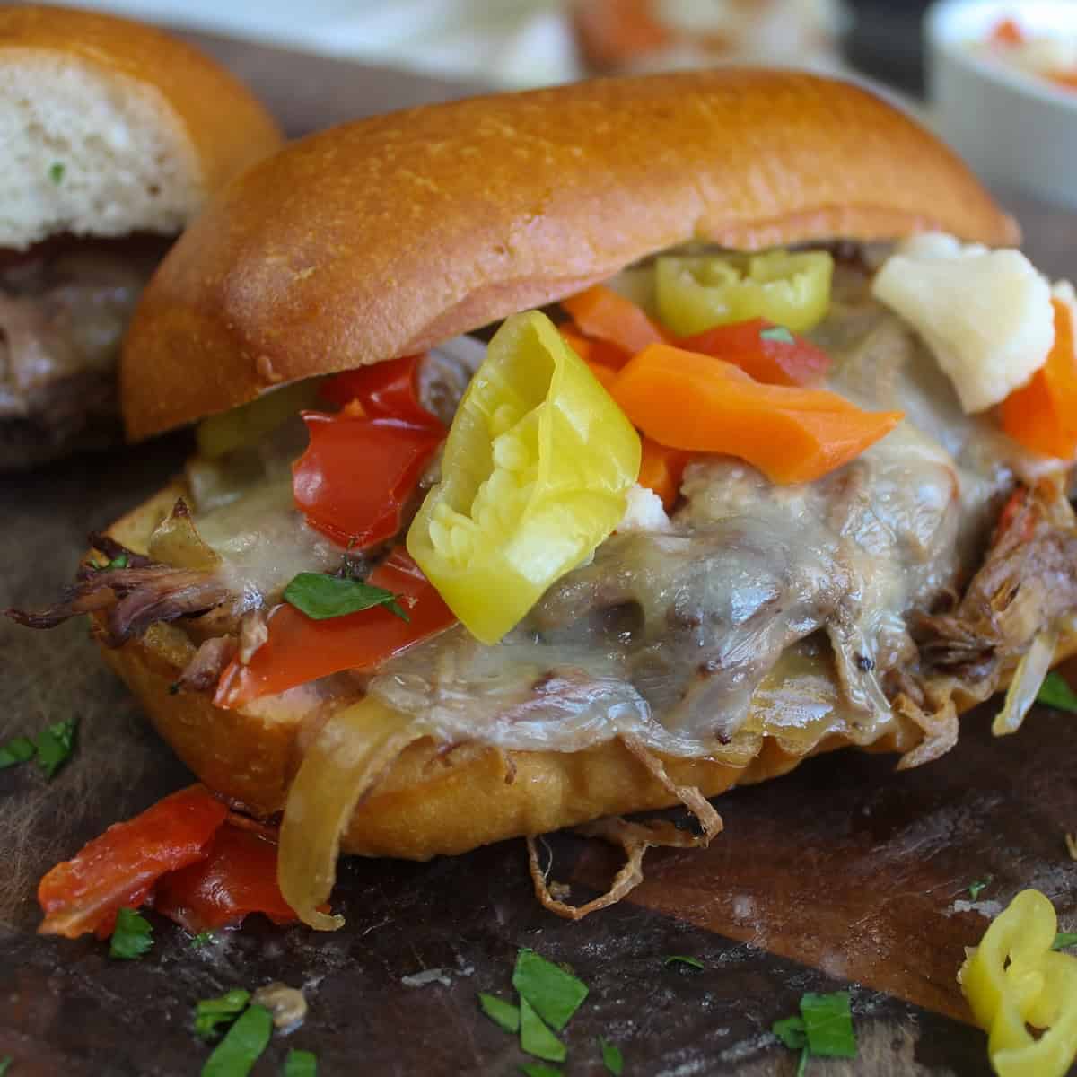Italian Beef Sandwiches With Giardiniera Slow Cooker