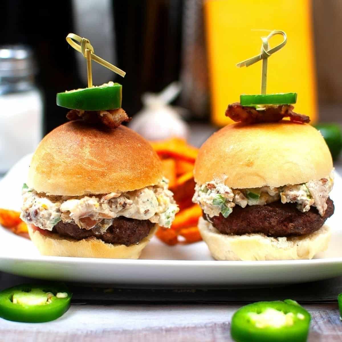 Jalapeno Popper Burger Sliders Air Fryer Or Grilled
