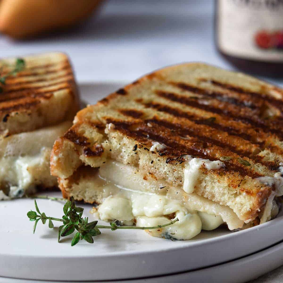 Jammy Gorgonzola And Pear Grilled Cheese Jammy Gorgonzola And Pear Grilled Cheese