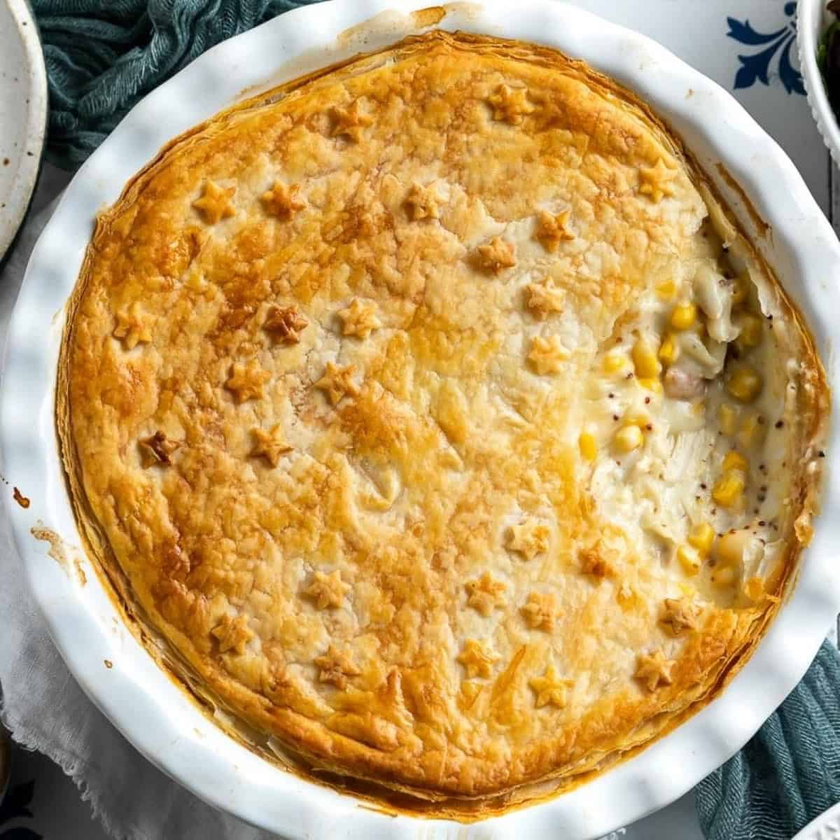 Leftover Chicken And Sweetcorn Pie