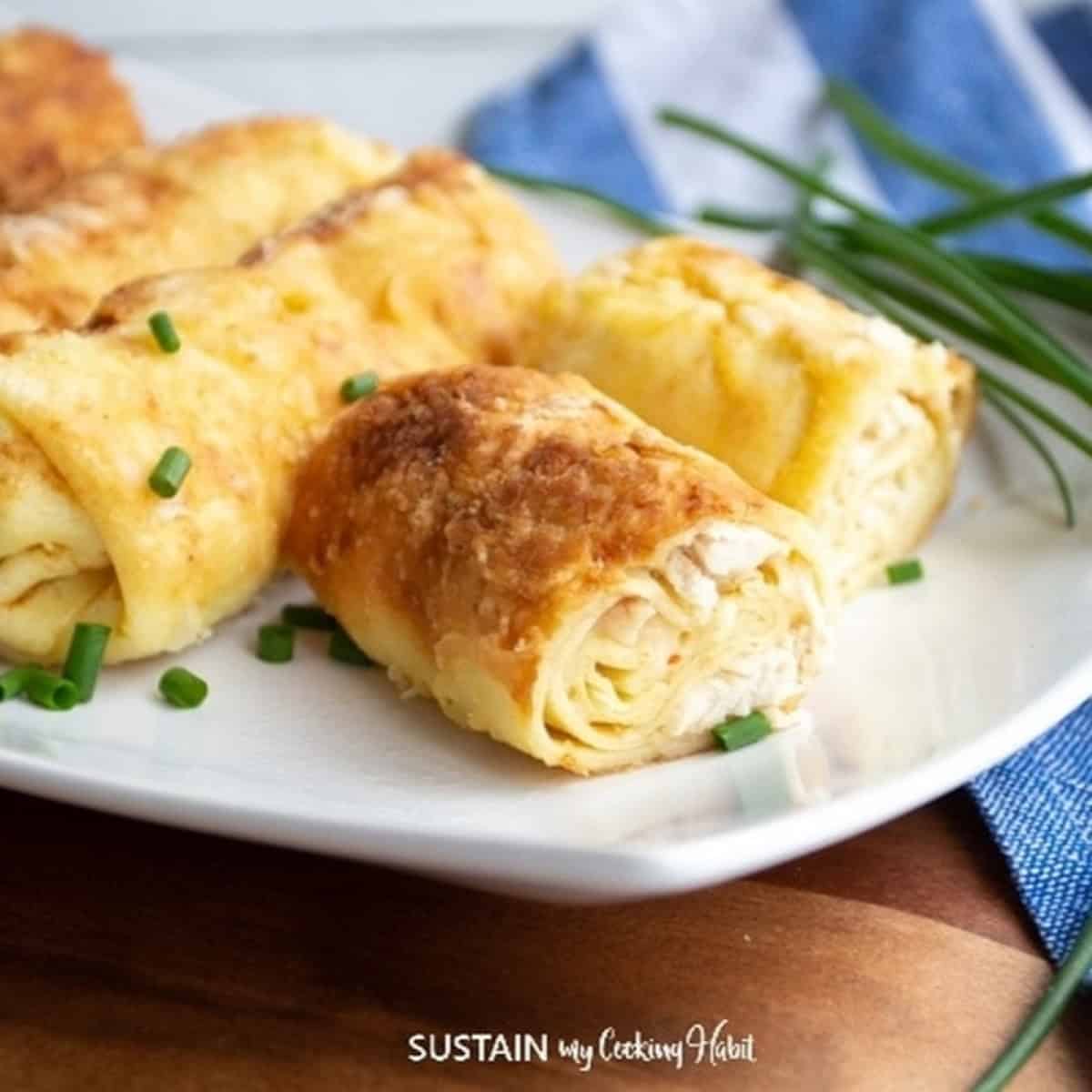 Leftover Chicken Crepes