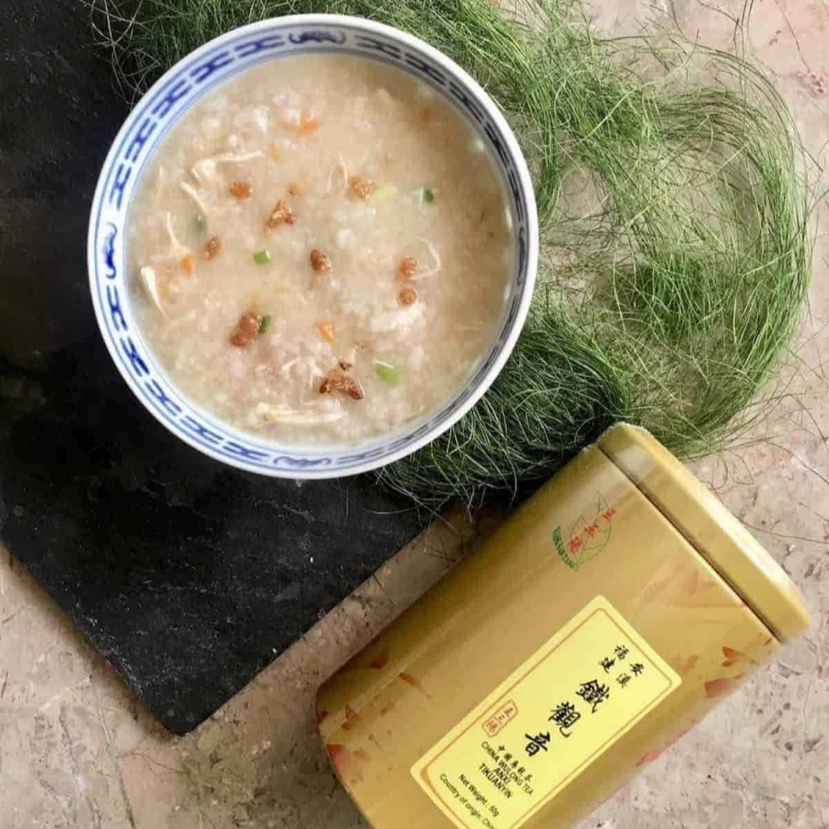 Leftover Roast Chicken Congee Jook Recipe