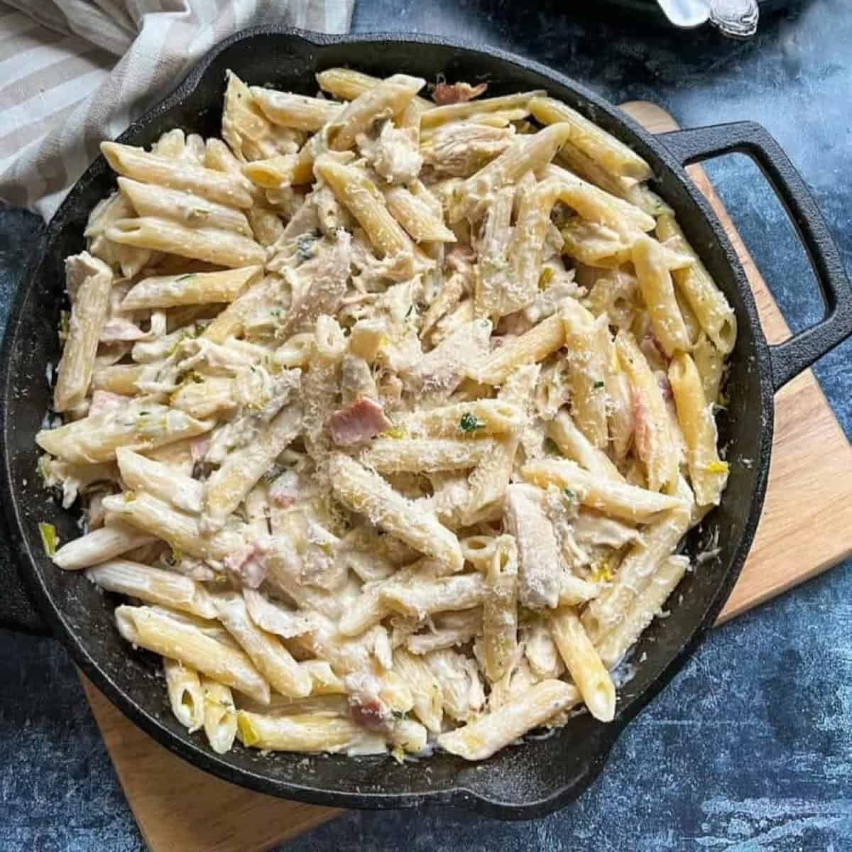 Leftover Roast Chicken Pasta