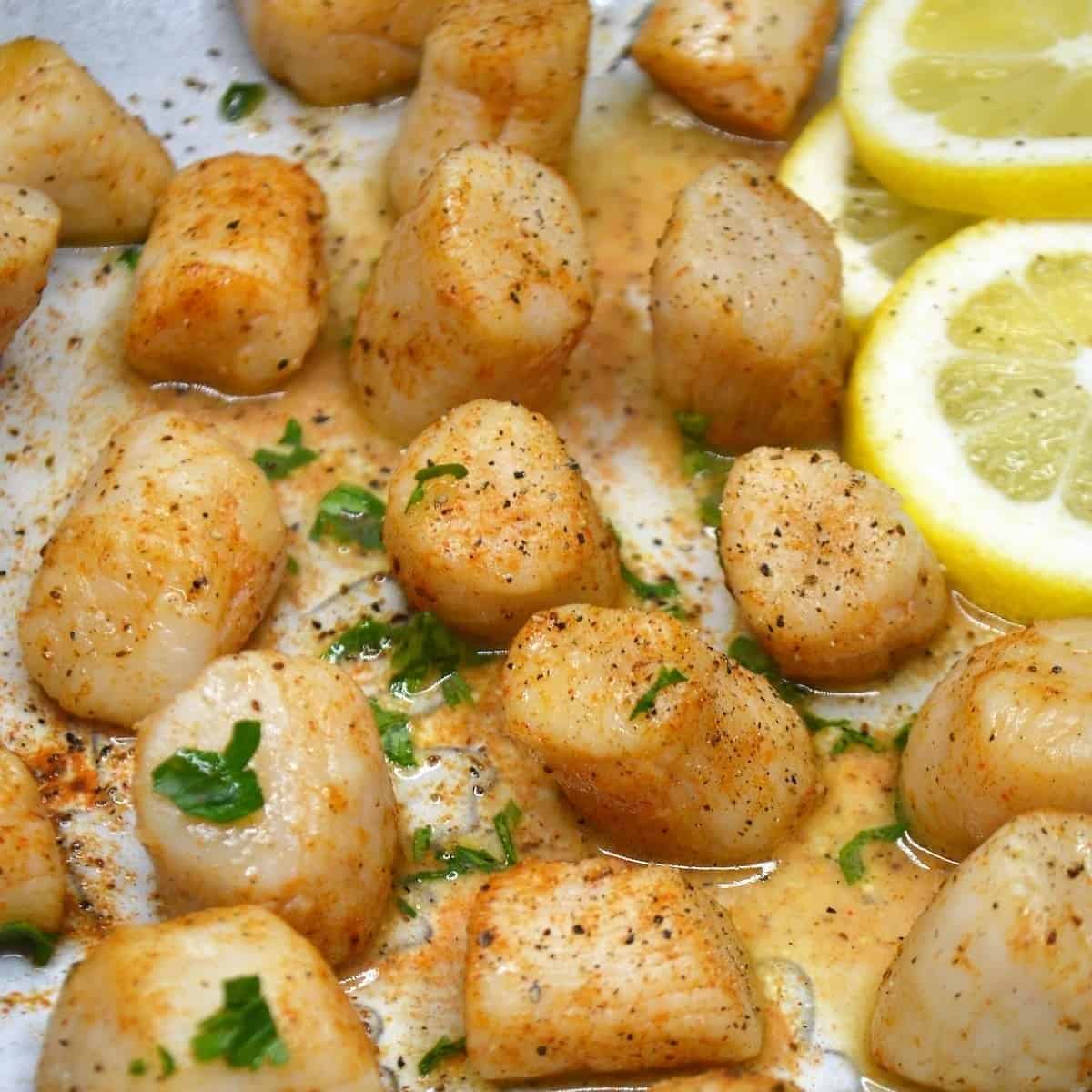 Lemon Butter Air Fryer Scallops