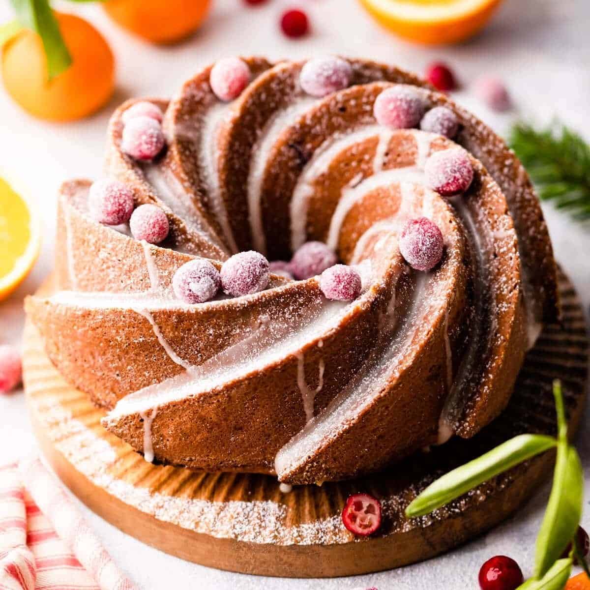 Orange And Cranberry Bundt Cake