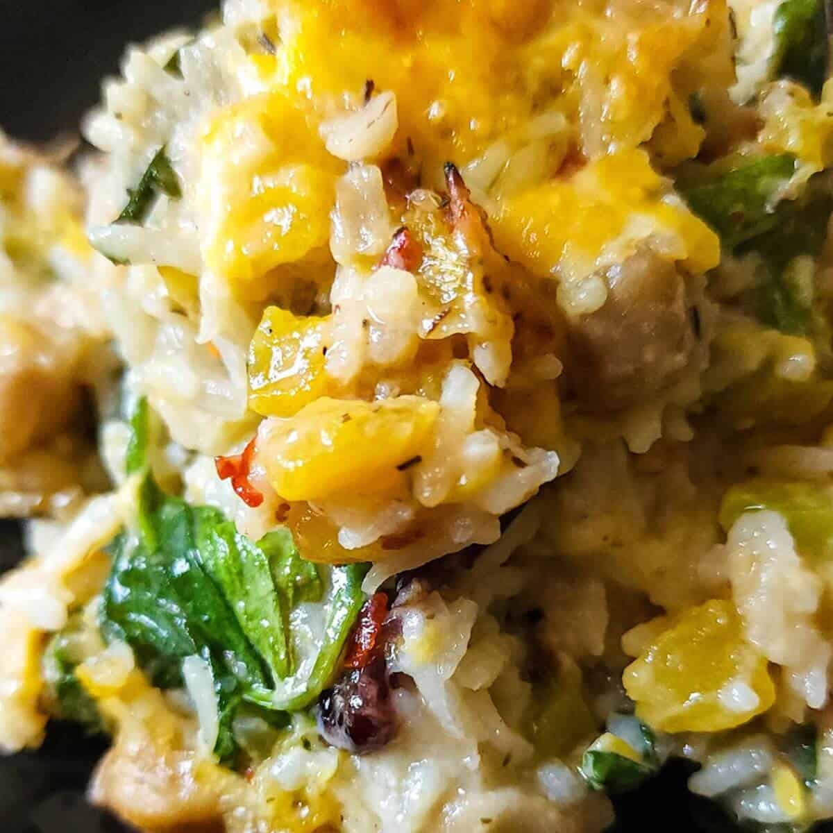 Savory Pumpkin Rice Casserole