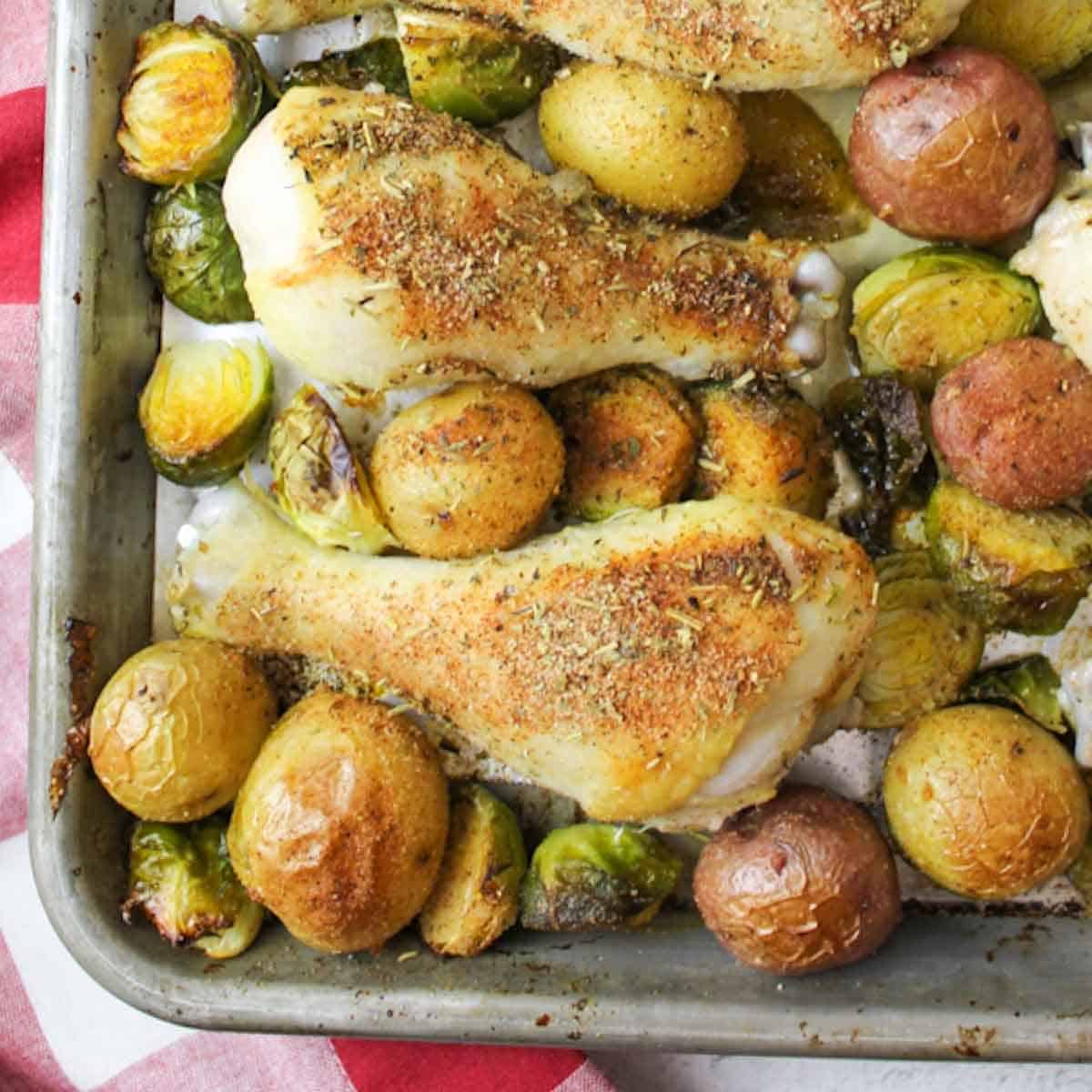 Sheet Pan Chicken Drumsticks And Potatoes Sheet Pan Chicken Drumsticks And Potatoes