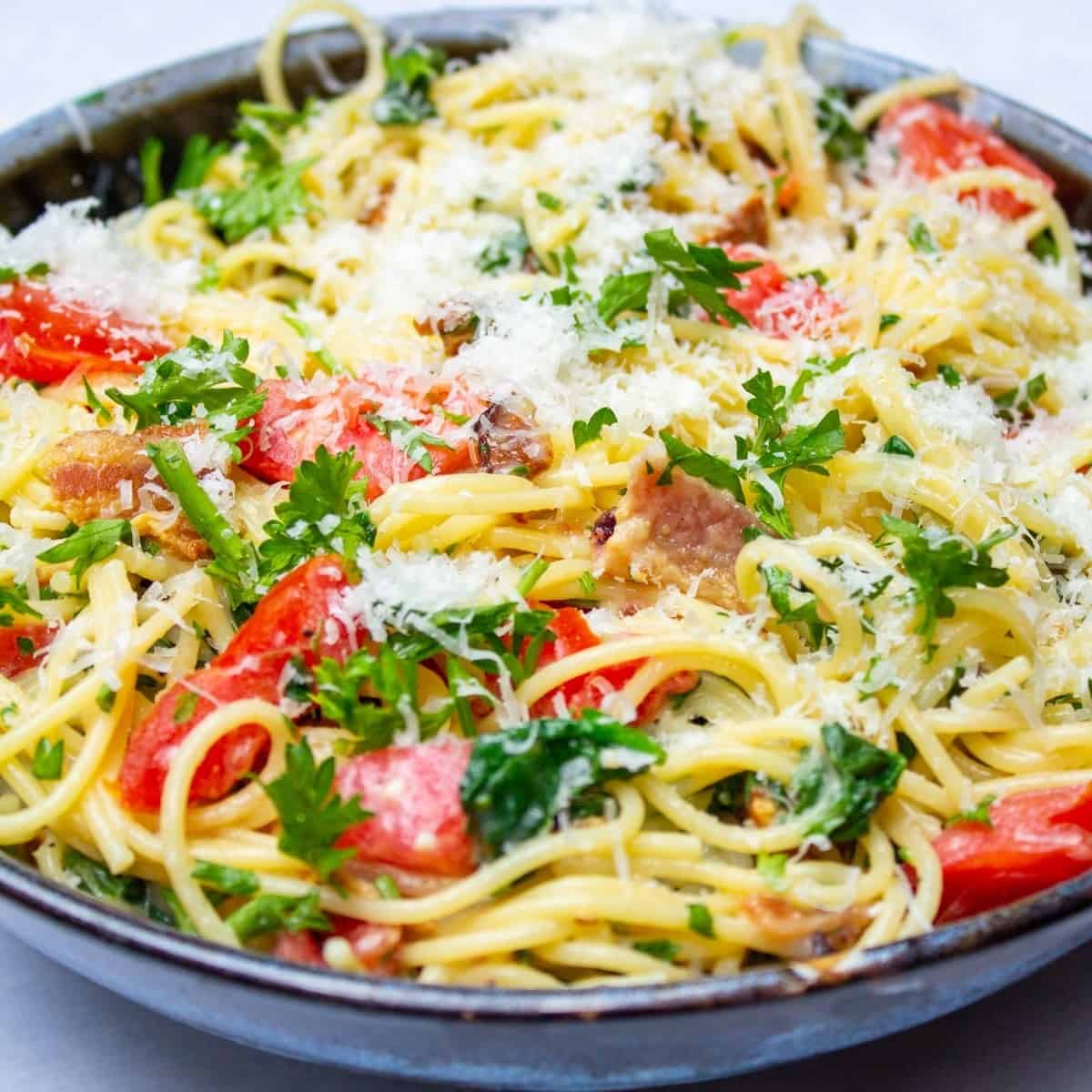 Spaghetti Carbonara Summer Version