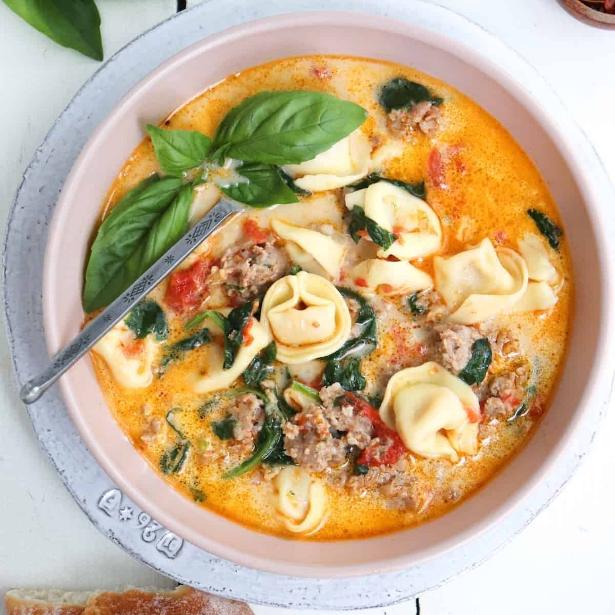Spinach And Tortellini Soup