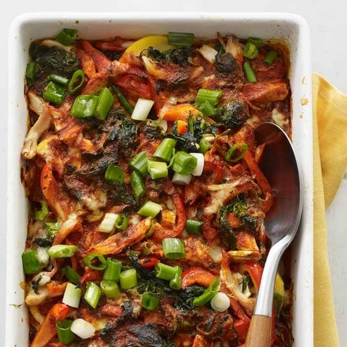 Spinach Chicken Enchilada Casserole