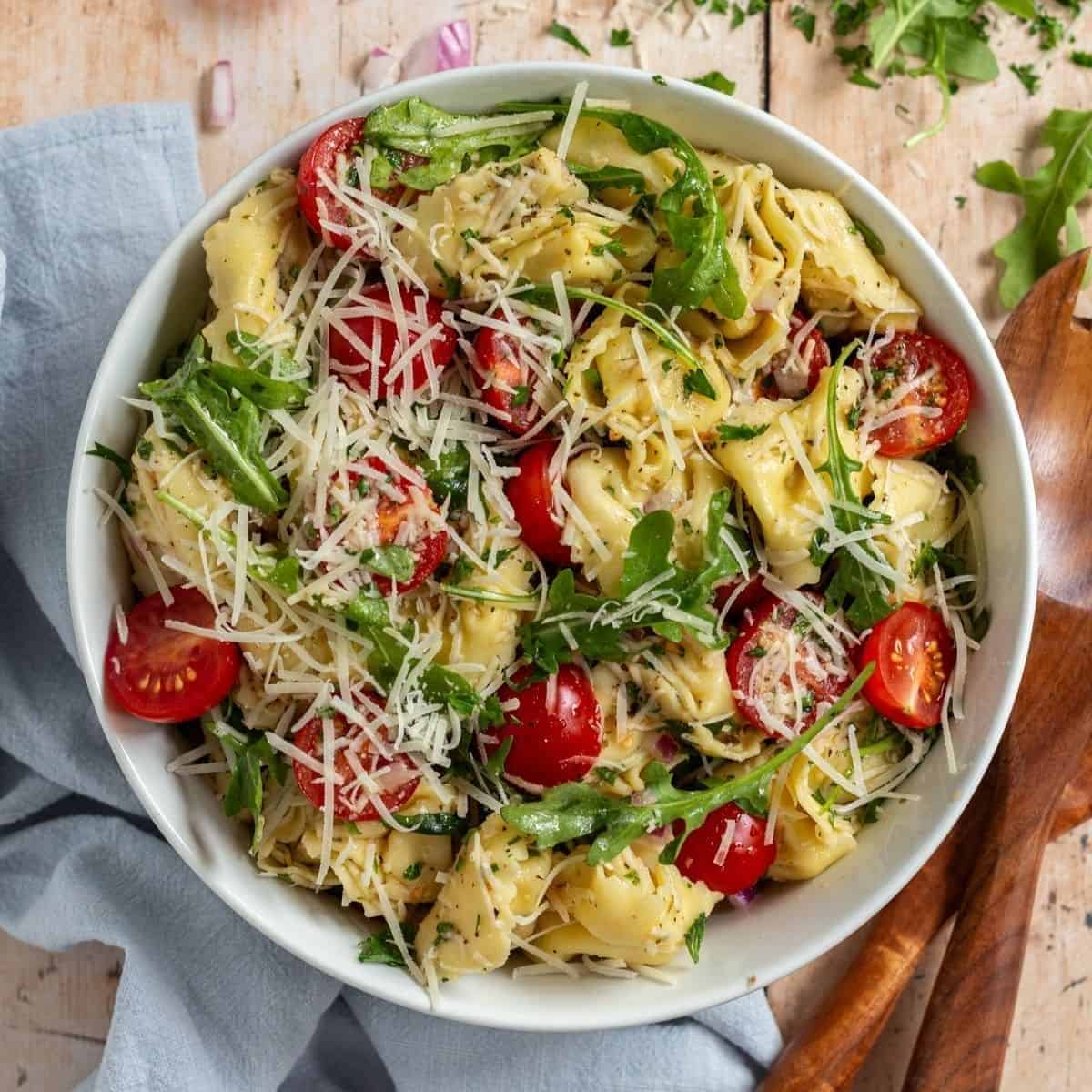 Summer Tortellini Salad With Arugula