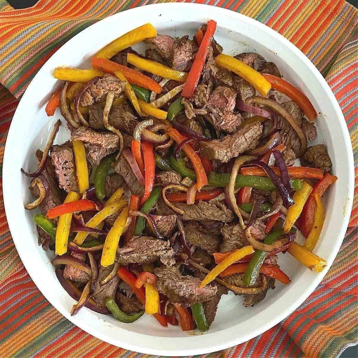 Air Fryer Steak Fajitas