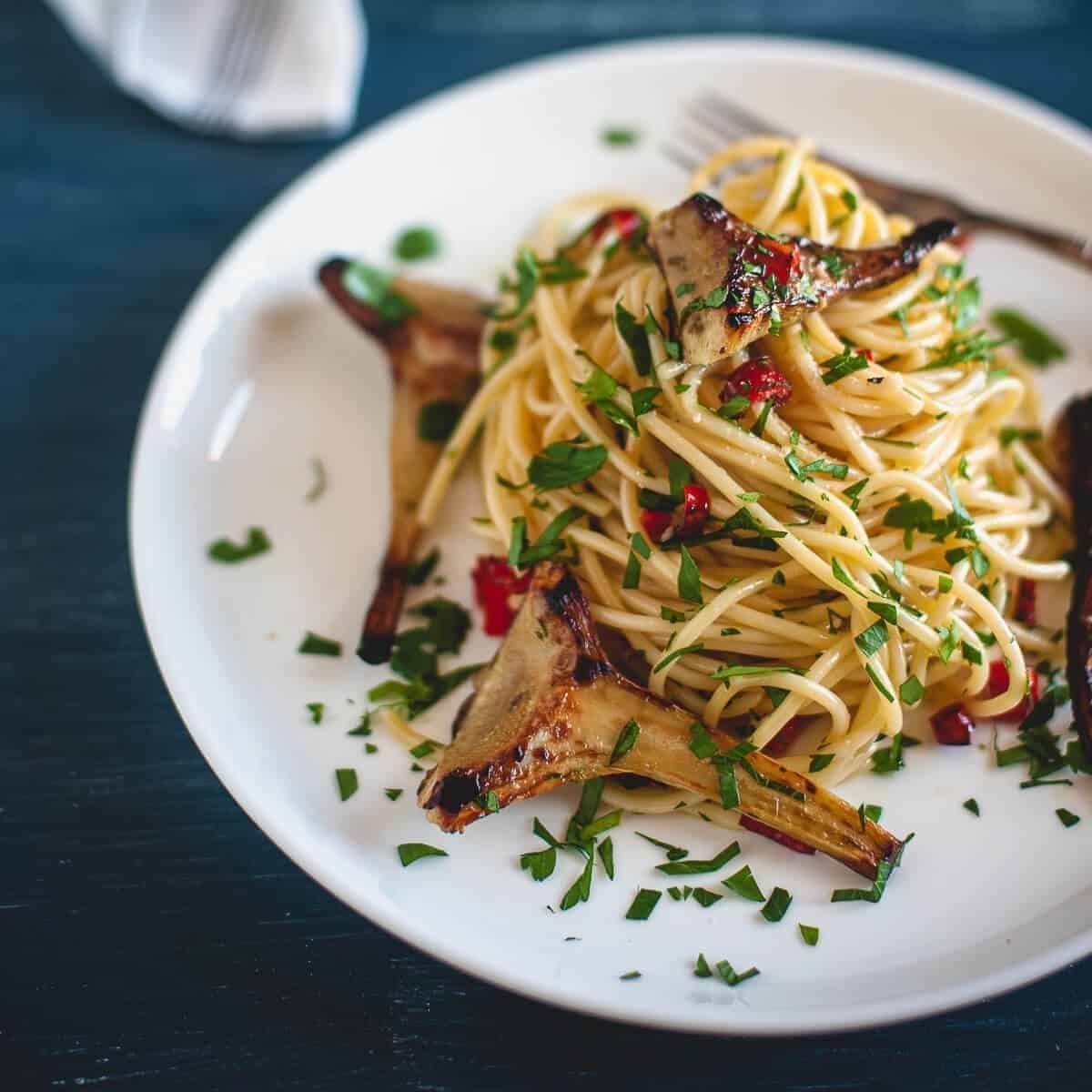 Artichokes With Spaghetti