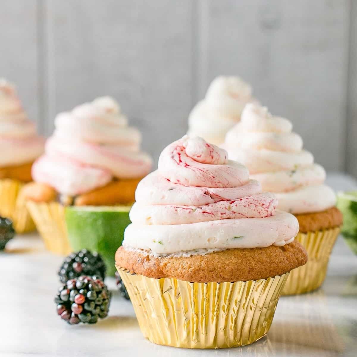 Blackberry Lime Cupcakes