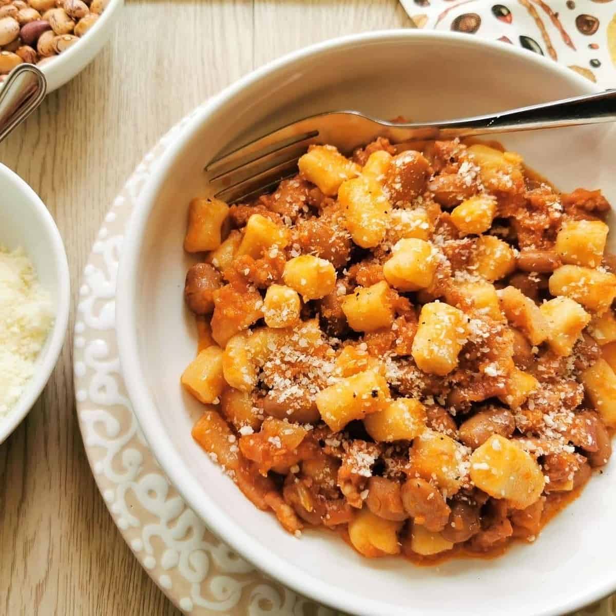 Breadcrumb Gnocchi With Sausage And Beans