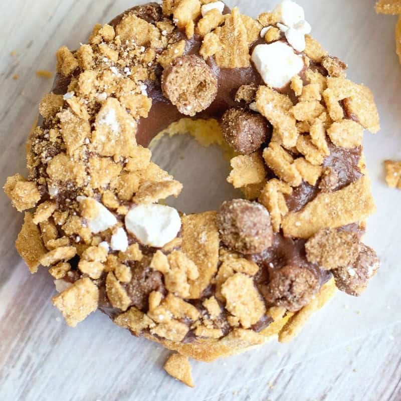 Cake Mix Smores Donuts