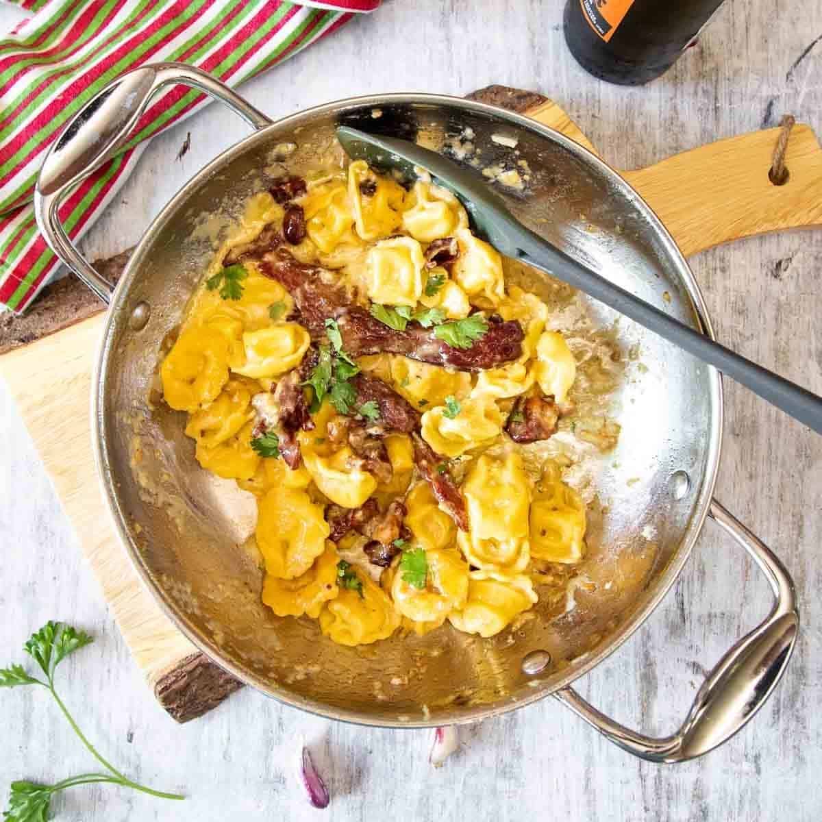 Cheese Tortellini Carbonara