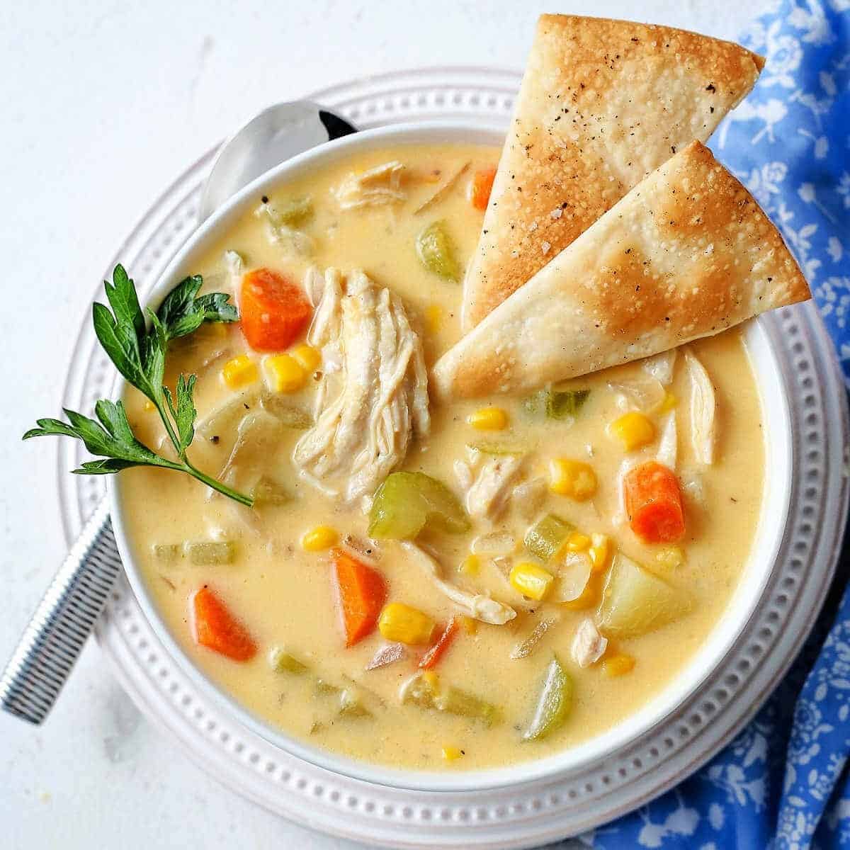 Cheesy Chicken Vegetable Chowder Cheesy Chicken Vegetable Chowder