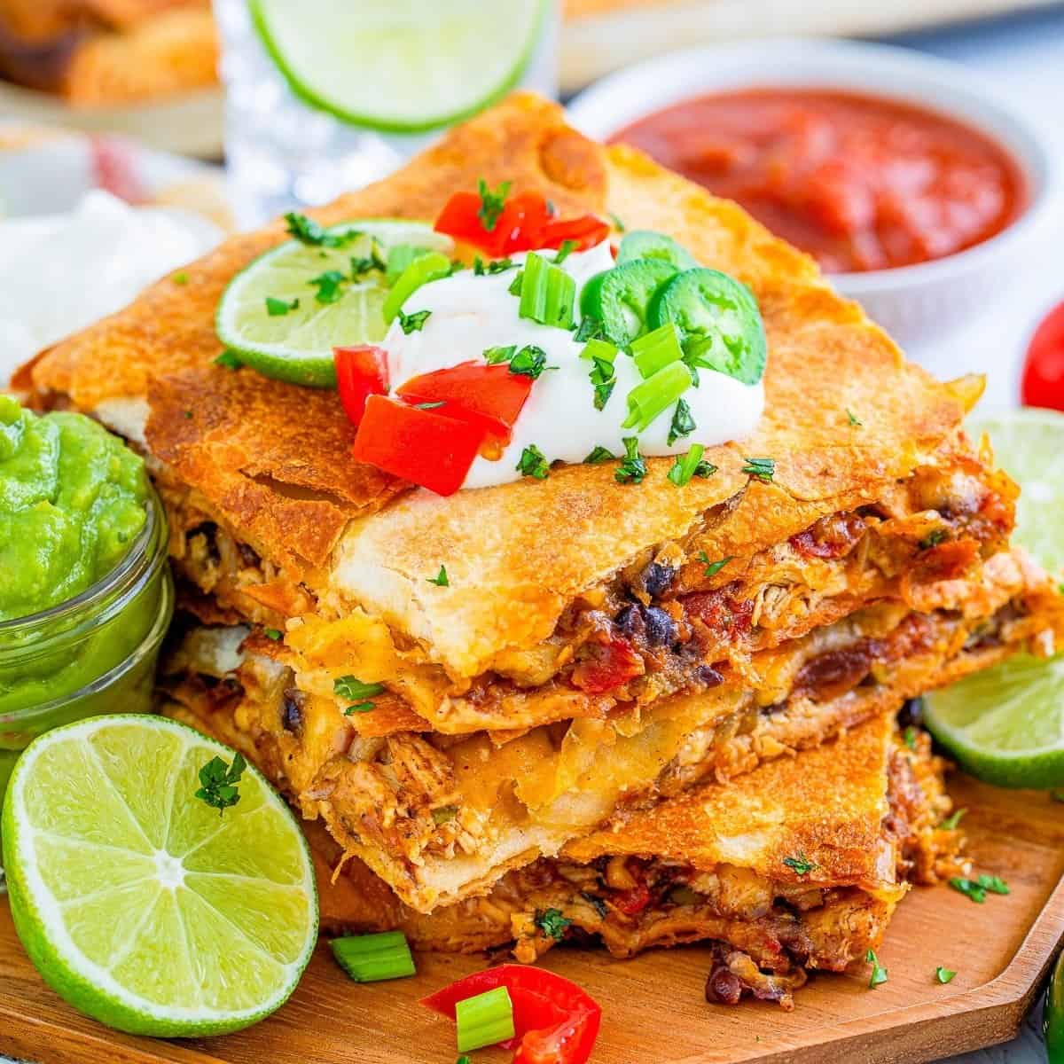 Chicken Sheet Pan Quesadilla