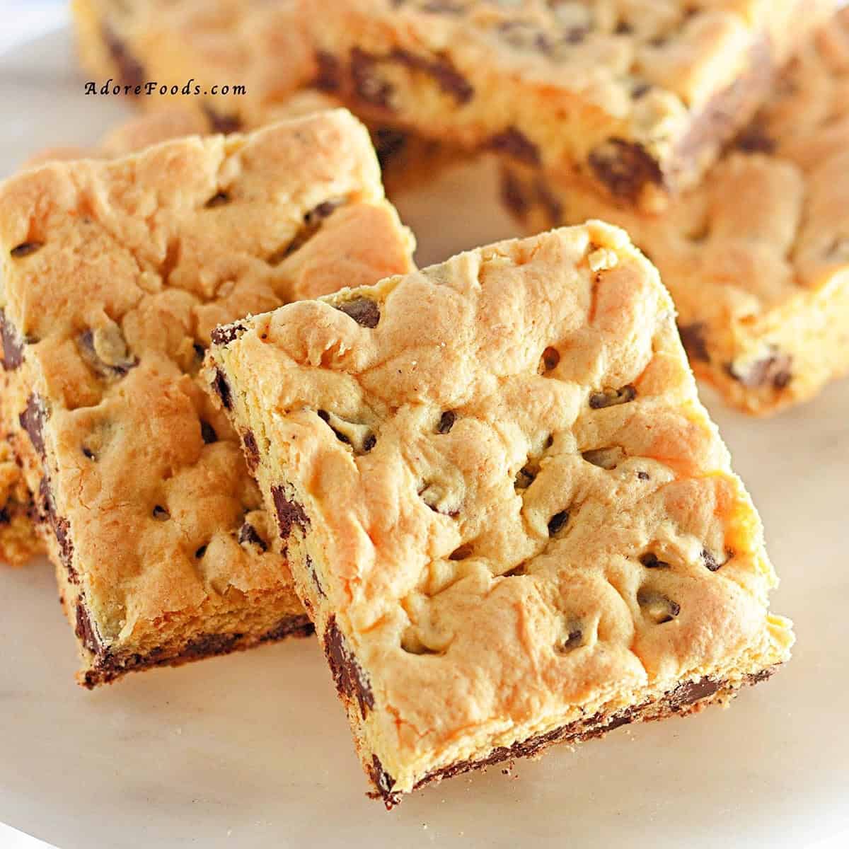 Chocolate Chip Cake Mix Cookie Bars