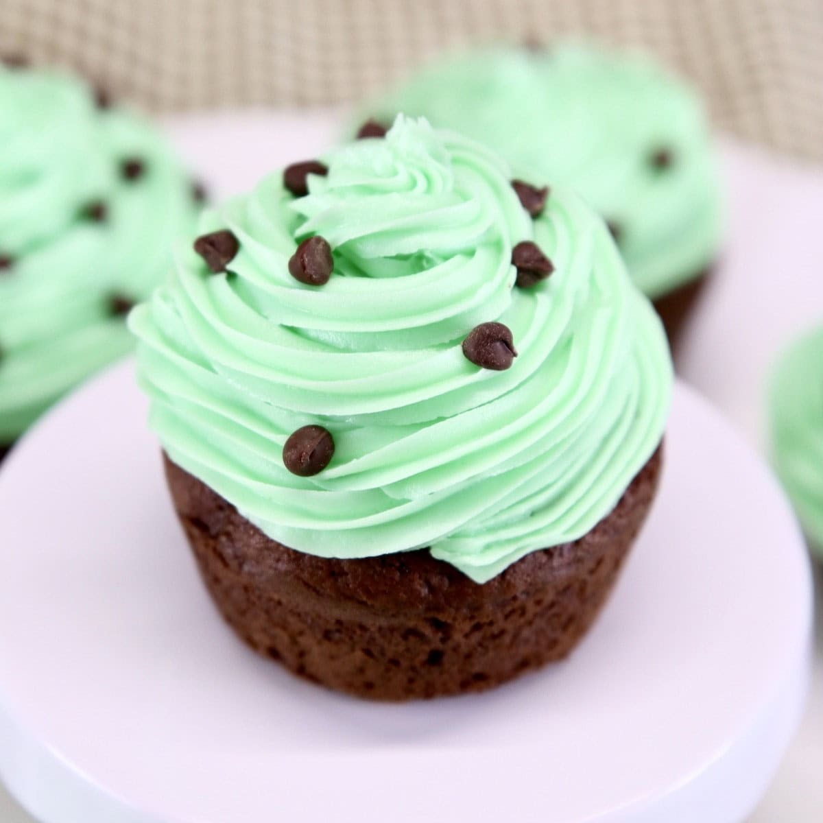 Chocolate Cupcakes Homemade Cream Cheese Mint Icing