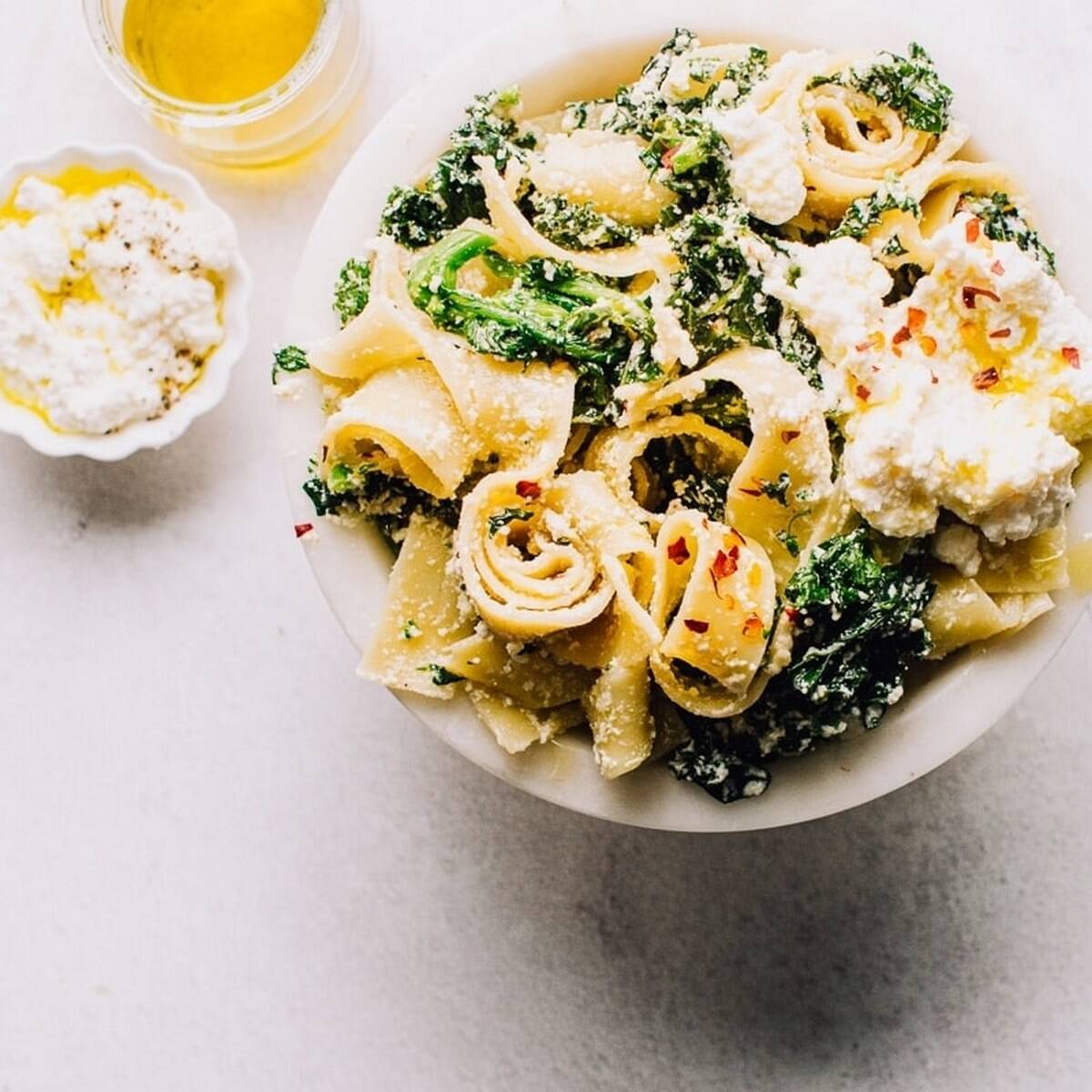 Creamy One Pot Ricotta Pasta With Spinach Kale Recipe Creamy One Pot Ricotta Pasta With Spinach Kale Recipe