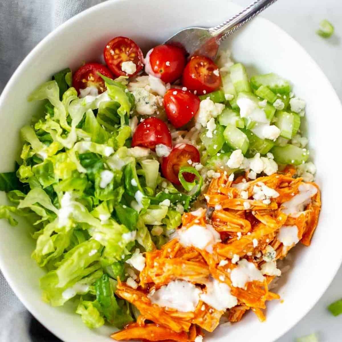 Easy Buffalo Chicken Rice Bowl