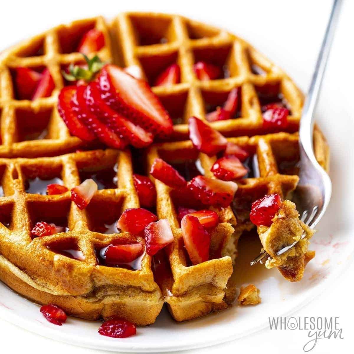 Easy Vanilla Low Carb Protein Waffles Recipe